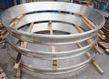 Les Bronzes d'Industrie - Produits moulés par centrifugation - Alliages d'aciers inoxydables -  Grandes bagues de turbine à gaz en acier inoxydable austénitique 316 316L GX5CrNiNb19-11