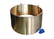 Les Bronzes d'Industrie - Produits moulés par centrifugation - Alliages cuivreux - Douille de presse usinée en bronze CuSn11Pb2, CuSn12